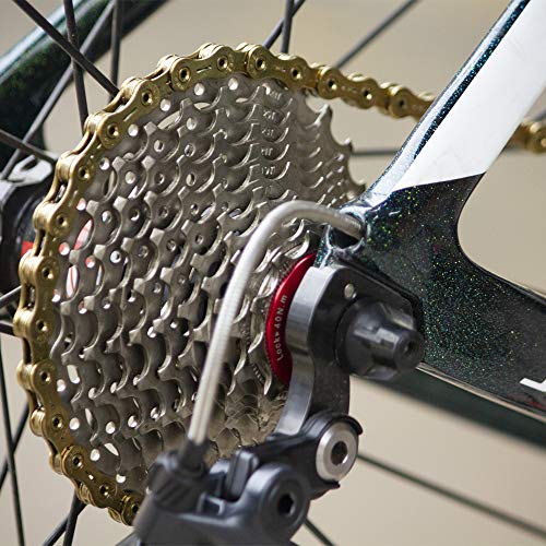 Ztto Gold Silver Grey Bicycle Chain for 7 8 9 10 11 12 14 16 18 21 22 24 27 30 33 Speed Mountain Bike and Road Bicycles (Gold with Hollow Plate, 11 Speed)