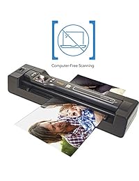 Vupoint st470 Varita mágica duro escáner con auto feed Docking Station + portátil funda de transporte de viaje protectora + 8 GB MicroSD Card, Negro