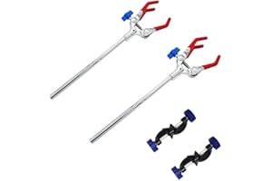 Jalzdieod 2pcs Adjustable Lab Clamp 2pcs Laboratory Clamps with 3 Prong Finger Design and Scientific Extension 3 Prong with L
