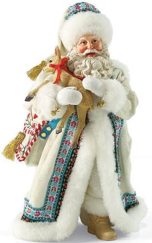 Enesco Department 56 Clothtique Possible Dreams *Endearing* Santa Holds a Baby Deer