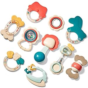 hahaland Baby Toys 0-6 Months – Infant Toys – Baby Teething Toys for Babies 0-6-12 Months – Baby Toys 6 to 12 Months – 6…