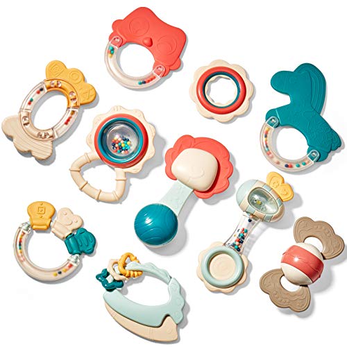 hahaland Baby Toys 0-6 Months – Infant Toys – Baby Teething Toys for Babies 0-6-12 Months – Baby Toys 6 to 12 Months – 6…