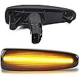 csslyzl Amber Sequential Blinker LED Front Fender Smoke Side Marker Turn Signal Lights Compatible With Mitsubishi Outlander Sport Lancer Evo X Mirage Montero Pajero ASX
