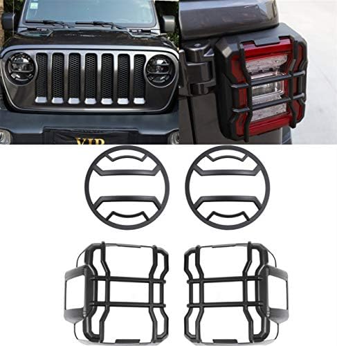 Pulidi ジープ ラングラー 特価キャンペーン Jl Jeep Wrangler 18 ヘッドライトカバー装飾 おしゃれ Ledライト 外装パーツ Jlアクセサリー テールライトカバー装飾 対応 Abs製 4点セット