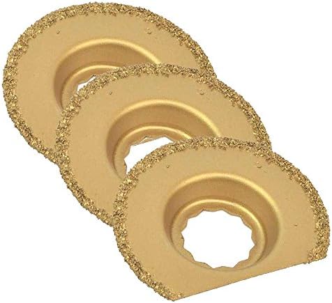 Versa Tool FB3K-D 63mm Semi-Circular Carbide RASP, 8mm Offset Mount Fits Fein Supercut Oscillating Tools - 3 Blade Pack