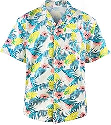 AINIKO Men's Short Sleeve Hawaiian Shirt Quick Dry
