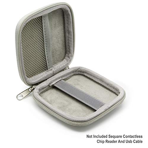 SURDARX Chip Card Reader Scanner Case, Hard Carrying Bag Holder for EMV Chip Cards/Apple Pay/Android Pay/More (Silver)