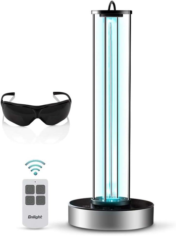 UV Disinfection Lamp, UV Efficient Sterilization with Control Timer, 99% Antibacterial Rate And Clean The Air Used for Eliminate Bacteria And Viruses(15/30/60Minute)