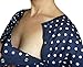 Designer Hospital Maternity Gown (L/XL, Navy Polka Dot)