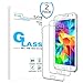 KATIN Galaxy S5 Screen Protector - [2-Pack] Tempered Glass For Samsung Galaxy S5 Screen Protector 9H Hardness with Lifetime Replacement Warranty