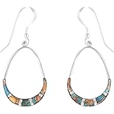 925 Sterling Silver Gemstone Drop Dangle Earrings for Women Birthstone Beachy Boho Western Jewelry Birthday Christmas Gifts for Women