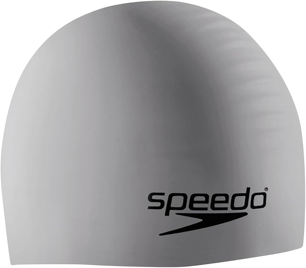 Speedo Unisex Silicone Swim Cap Silver One Size UK