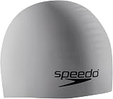 Speedo Unisex Silicone Swim Cap Silver One Size UK