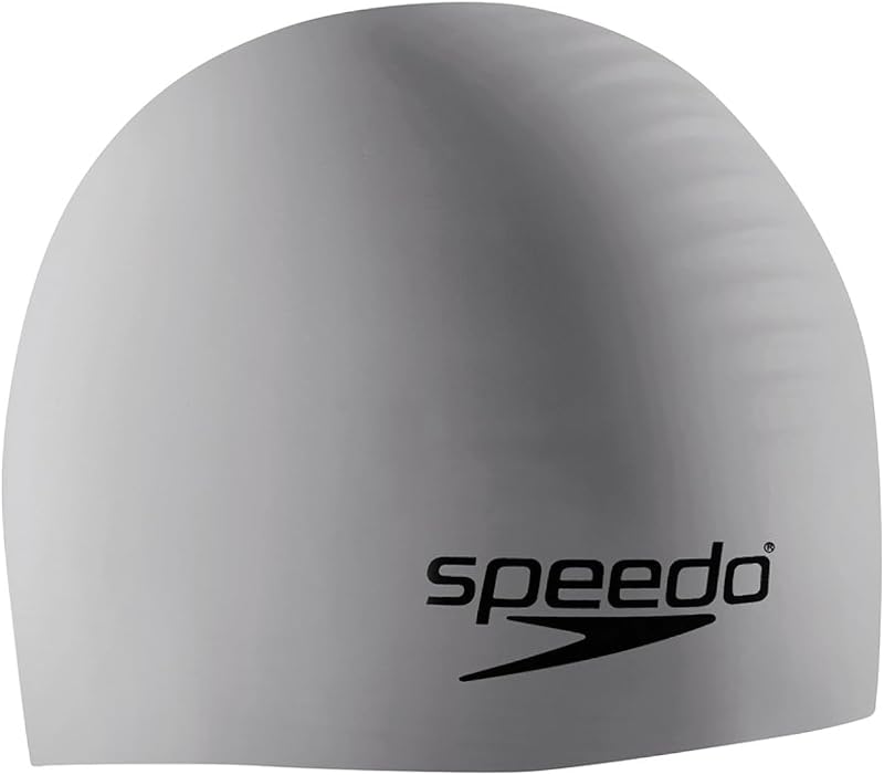 Speedo Unisex Silicone Swim Cap Silver One Size UK