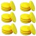 4 inch Dia Round Shaped Waxing Polish Sponge Wax Applicator Pads, Yellow (Pack of 24)