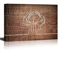 Canvas Wall Art Father's Day Theme Canvas Prints Home Artwork Decoration for Living Room Bedroom - 12x18 inches