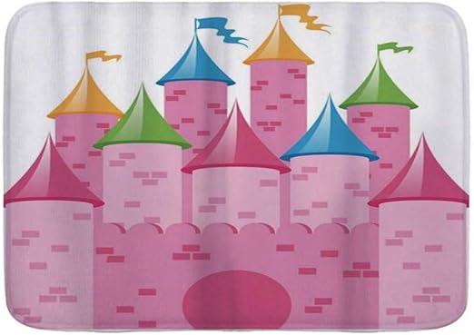 Alfombra de baño, American Castle Diseño gráfico colorido de un