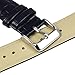 TStrap 18mm Leather Watch Band Black Soft w/ Watch Clasp Buckle Watch Strap Bracelet Replacement