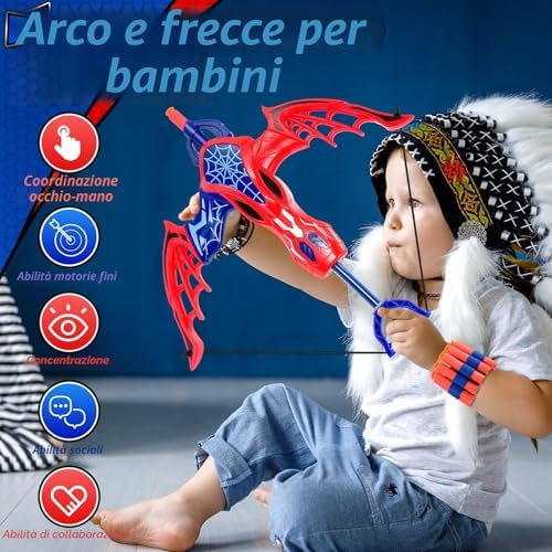 Spider Giocattoli per Bambini 3 4 5 6 7 8 Anni Ragno Freccia e Arco Giocattoli 3-7 Anni Ragazzo Regalo 3-8 Anni Spider Giochi all'aperto per Bambini 3-8 Anni Giochi Bambini Regali Pasqua — foto 2 di 7