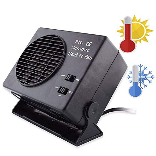JXHD 12V Car Fan Heater/Windshield Snow Defogger Defroster Winter Cars,300W