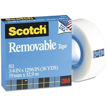 removable scotch tape 1296 matte finish 3m magic