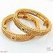 New Ethnic Style Gold Tone Antique 2 Pc Open Screw Bangles Indian Bollywood Jewelry