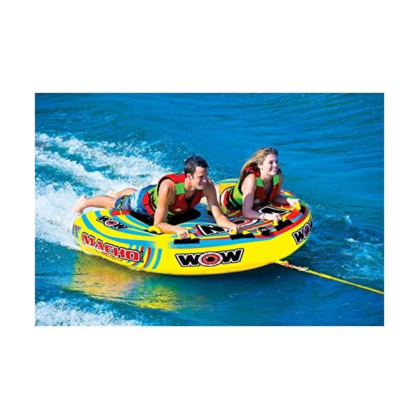 WOW-Sports-WOW-World-of-Watersports-Macho-16-1010-1-to-2-Person-Towable-Tube-Multiple-Riding-Positions