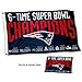 WinCraft New England Patriots Double Sided 6 Time Super Bowl Champions Flag