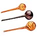 Watering Bulbs for Plants - 3 Pack - Hand-Blown Glass | Orange & Brown | Decorative | Indoor Use | Outdoor Gardens (by Best Home Products) (Orange Brown)