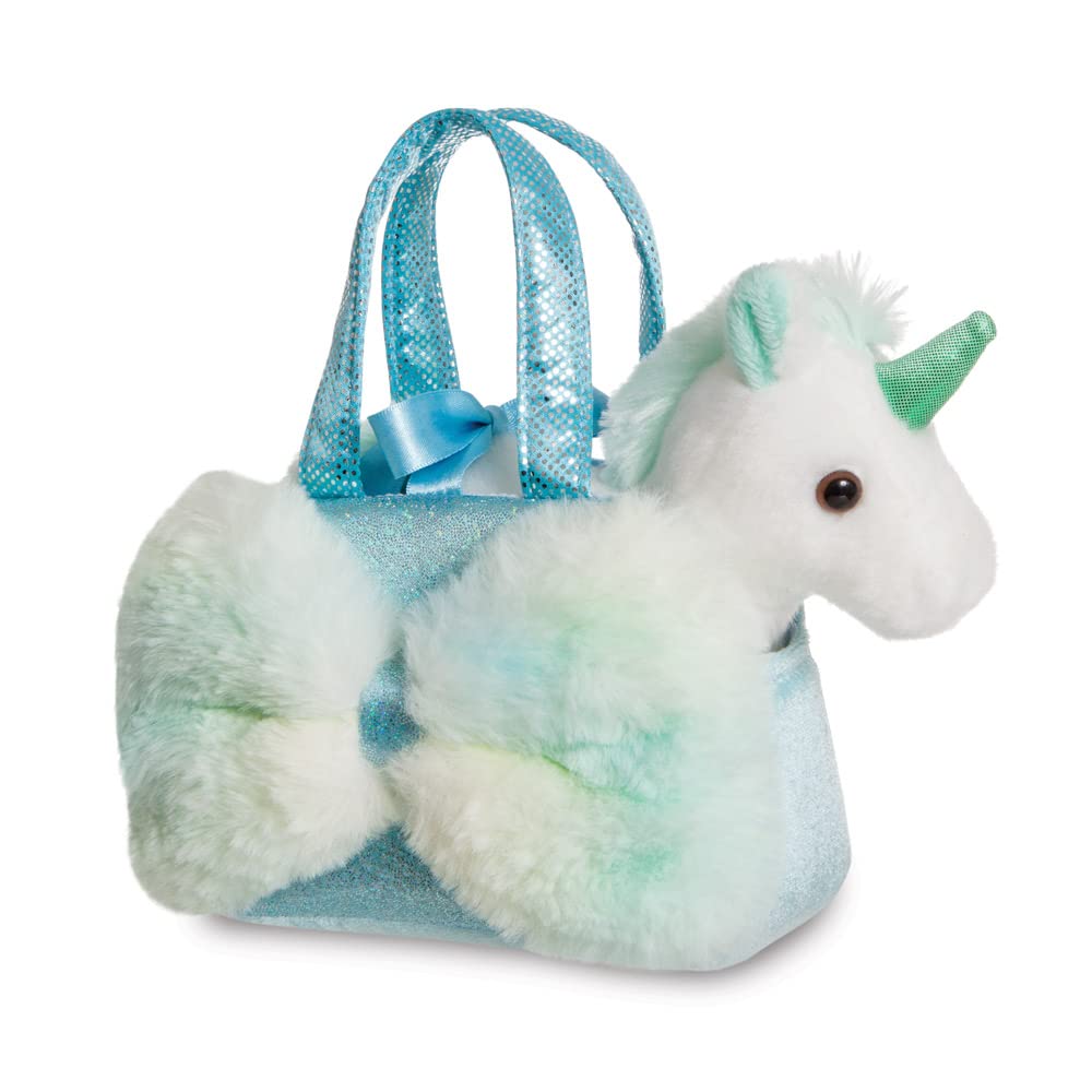 Aurora, 61436, Fancy Pal Unicorn Aqua Big Bow, Soft Toy, Multi-Coloured