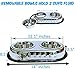 Mr. Peanut's Premium Double Dish Chrome Embossed Stainless Steel Pet Bowl, Rust Proof with Non-Skid Natural Rubber Base, Beautiful Design & Quality Materials