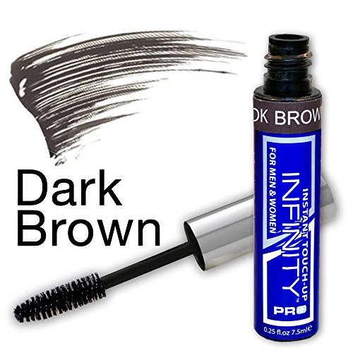Infinity Temporary Hair Color Hair Mascara Root Concealer Touch Up for Women & Men (Dark Brown), 0.25 fl.oz