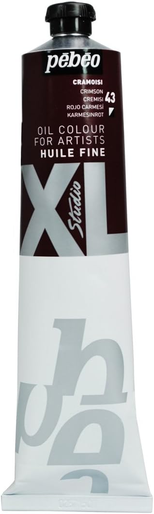 Pébéo - Fine Oil XL 200 ML - Violet Oil Paint - Pebeo Oil Paint - Crimson 200 ml, cross line crimson, 200 ml (Pack of 1)
