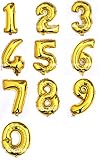 32 Inch Golden Helium Foil balloons Number 0