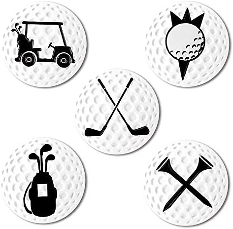 Myartte Creative Golf Ball Marker Soft Enamel Golf Markers 24.4MM Assorted 5 Pcs