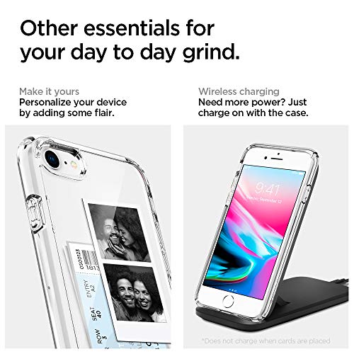 Spigen Funda Ultra Hybrid Compatible con Apple iPhone SE 2020/ iPhone 8/iPhone 7, Protección híbrida de la caída - Transparente - Imagen 7