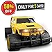 Double E 1:14 Giant Wheel RC Truck 2.4Ghz Radio,Rechargeable Battery Remote Control Car,Yellow