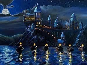 ravgar Harry Potter - Hogwarts castillo Mural Noche estrellada lienzo