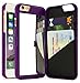 Bastex Hidden Back Mirror Wallet Case with Stand and Card Holder for Apple iPhone 6 / 6S - Purple