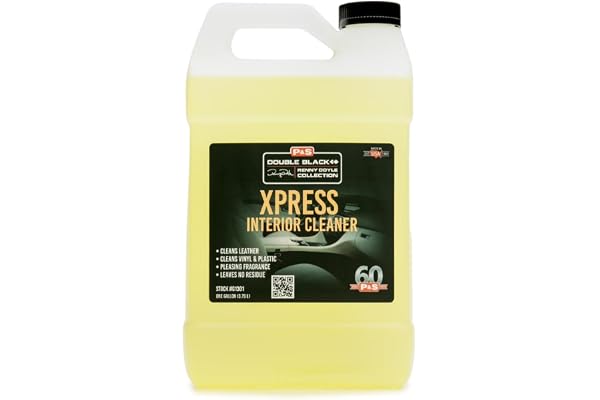P & S PROFESSIONAL DETAIL PRODUCTS Xpress Interior Cleaner – Safe for Leather, Vinyl, Plastic & More, Removes Dirt, Grease & Oil, No Residue, Fresh Scent, No Dilution Needed - 1 Gallon