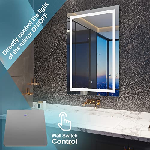 MAVISEVER LED Bathroom Mirror 24"x 36" for Wall, Vanity Lighted Mirror