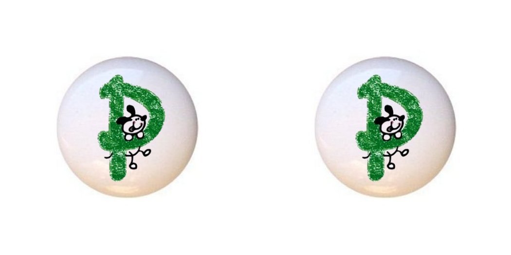 Amazon Com Set Of 2 Knobs Letter P Crayon Kids Alphabet