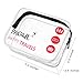 Bagail Clear Travel Toiletry Bag | Quart Sized with Zipper | Airport Airline Compliant Bag | Carry-On Luggage Travel Backpack for Liquids/Bottles One Pack Red