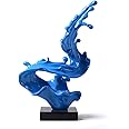 HAUCOZE Modern Sculpture Decor Abstract Statue Figurine Sea Wave Arts Gifts Polyresin Crafts 16.0 inch