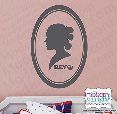 Star Wars Rey Silhouette Bust Vinyl Wall Decal