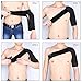 Lalawow Light Weight Adjustable Gym Sports Adjustable Stretch Black Single Shoulder Support Brace (Left)