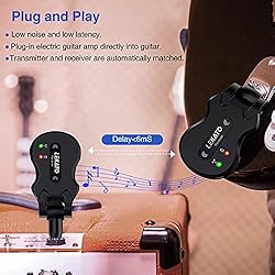 LEKATO 5.8Ghz Wireless Guitar System 4 Channels