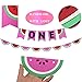 Simla Decor Watermelon Theme Baby Shower Banner Kits 1st Birthday Party Decoration Set Including Huge Watermelon Foil Balloon and Handmade Watermelon Bunting High Chair Garlands