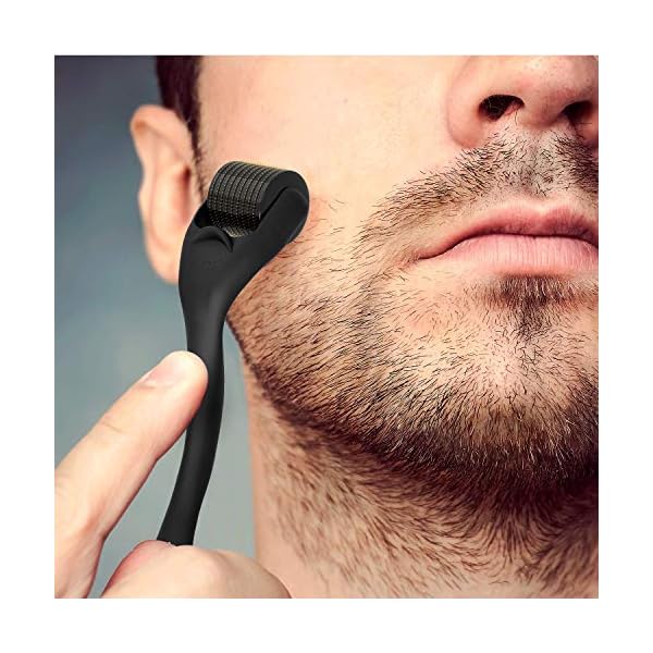 Red-Blooded Beard Growth Roller | Stimulate Beard and Hair Growth | 540 0.5mm Titanium Needles | Derma Roller For Men…