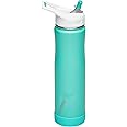 Insulated Gym Water Bottle with Straw 24oz Stainless Steel Water Bottle Trimax 36 Hrs Cold “The Summit” Teal Sports Bottle & Thermos for Yoga, Gym, Hiking, Travel & More